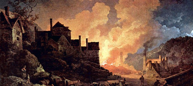 Philipp Jakob Loutherbourg d.Jüngere - Coalbrookdale by Night URL: https://commons.wikimedia.org/wiki/File:Philipp_Jakob_Loutherbourg_d._J._002.jpg
